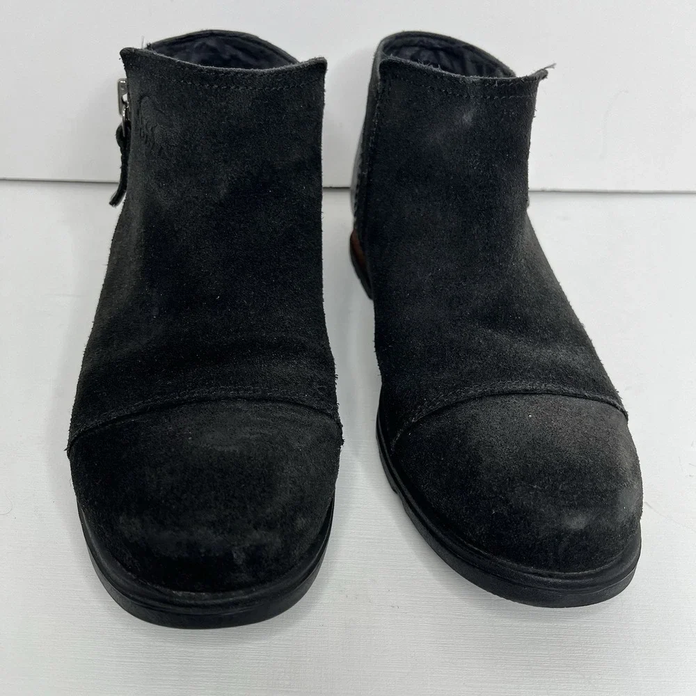 Sorel Womens 5 Major Low Black Full Grain Leather EVA Microfleece Outdoor Boot